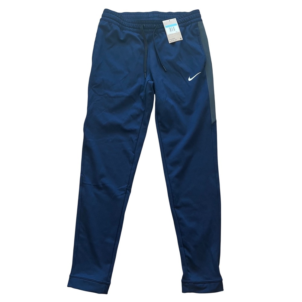 Nike Womens Therma-FIT Basketball Sweatpants Navy Blue Grey FD1646-427 Medium